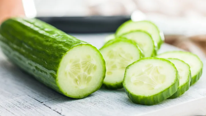 Sliced cucumbers