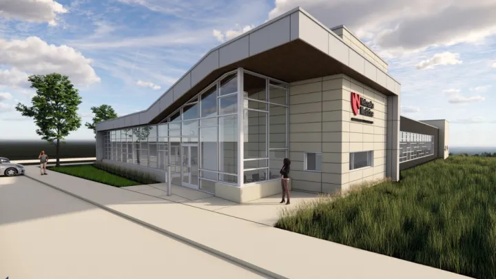 3D rendering of Bennington Health Center