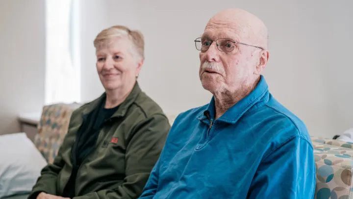 Patient Norman Lux and his wife Doris